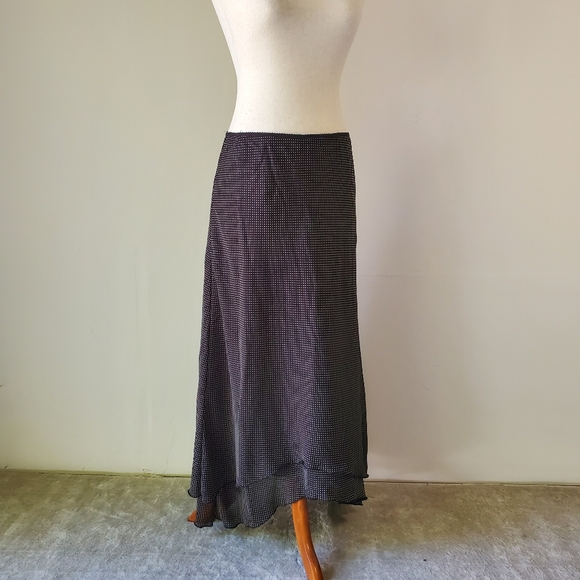 jonathan martin Dresses & Skirts - Vintage Polka Dot Ruffle 90s Whimsigoth Size 10 Flowy Fun Skirt